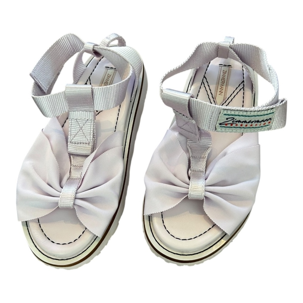 Zimmermann Lilac Bow Strap Sandals 39  9 size
